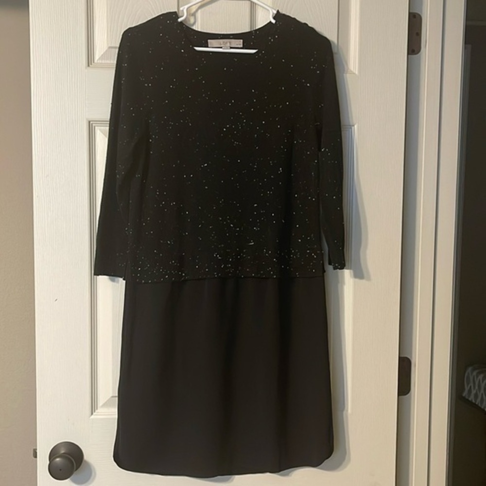 Anne Taylor Loft speckled Two in One Sweater dress Women’s SP